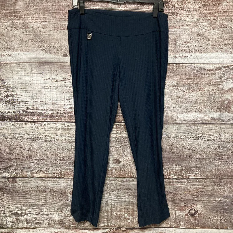RAFFINALLA NAVY TEXTURE PANT SIZE 12 TCC Trendy Palazzo Pants