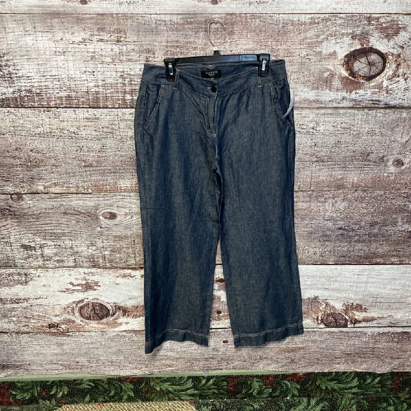 TALBOTS BLUE MOCK DENIM SIG FLARE PANTS SIZE 10P TCC High-Waist Yoga Pants