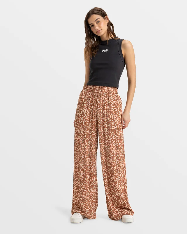 Roxy Forever And A Day Pants-Russet Freefallin Floral Fresh Stretch Fit Pants