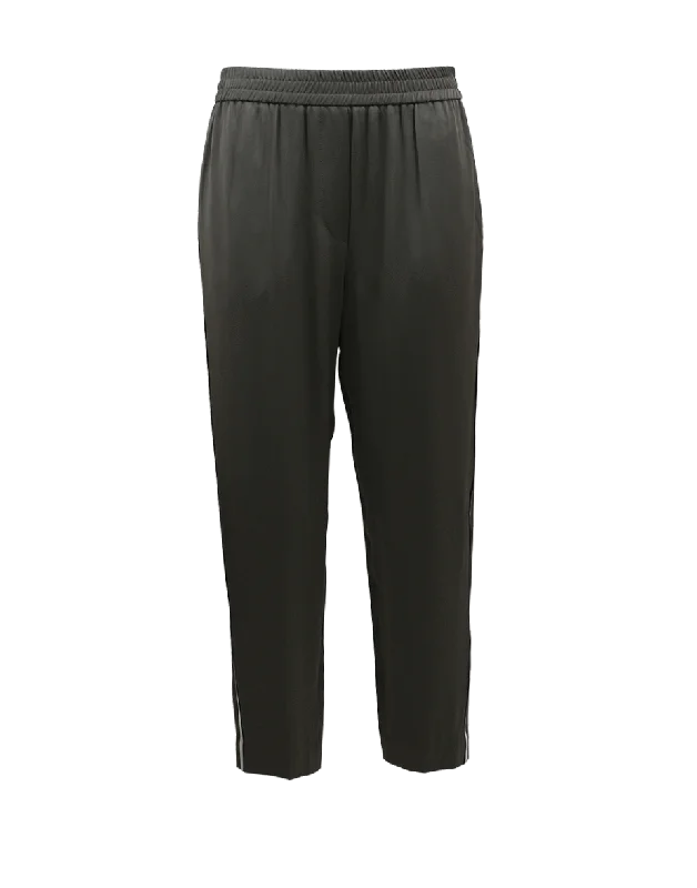 Track Stripe Pull-On Pant Elegant Dress Pants