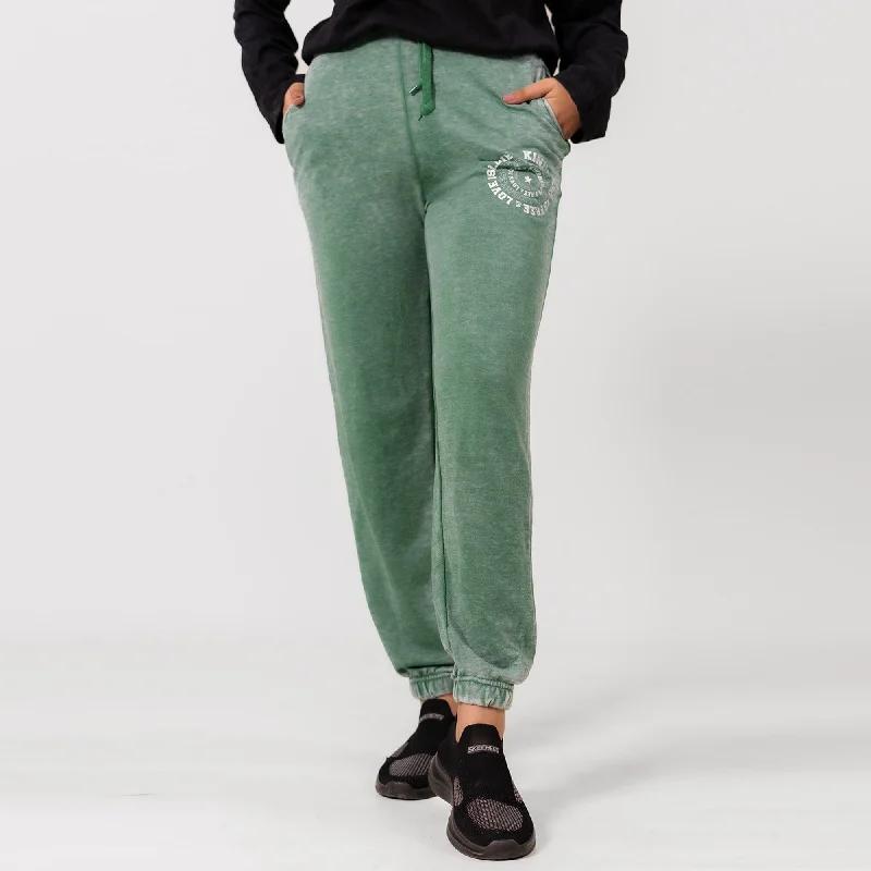 Vanillastar Women's Love & Kindness Terry Jogger Pants Comfortable Pleated Pants