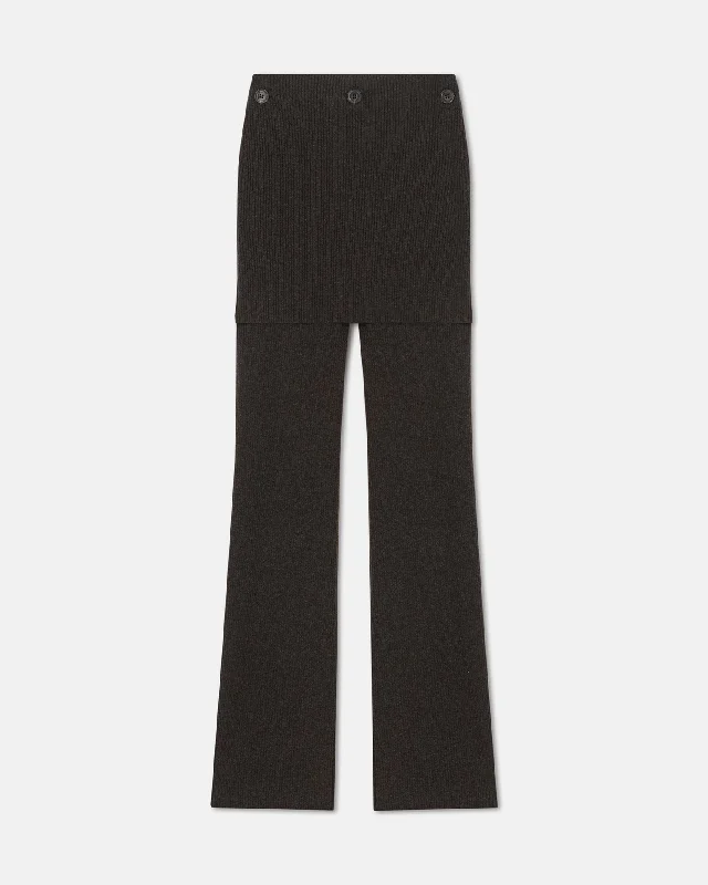 Basy - Compact Merino Wool Pants - Coffee Lightweight Linen Pants