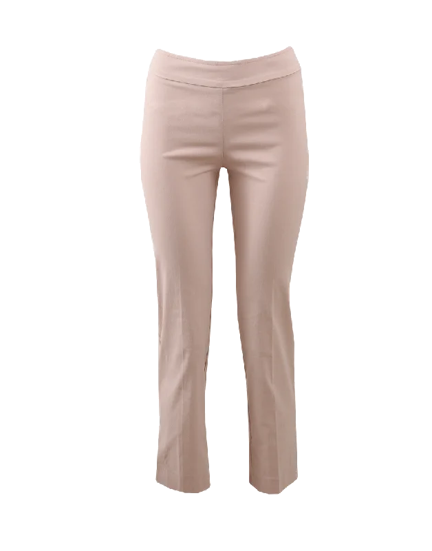 Venezia Pull-On Ankle Slit Pant Slim-Fit Khaki Pants