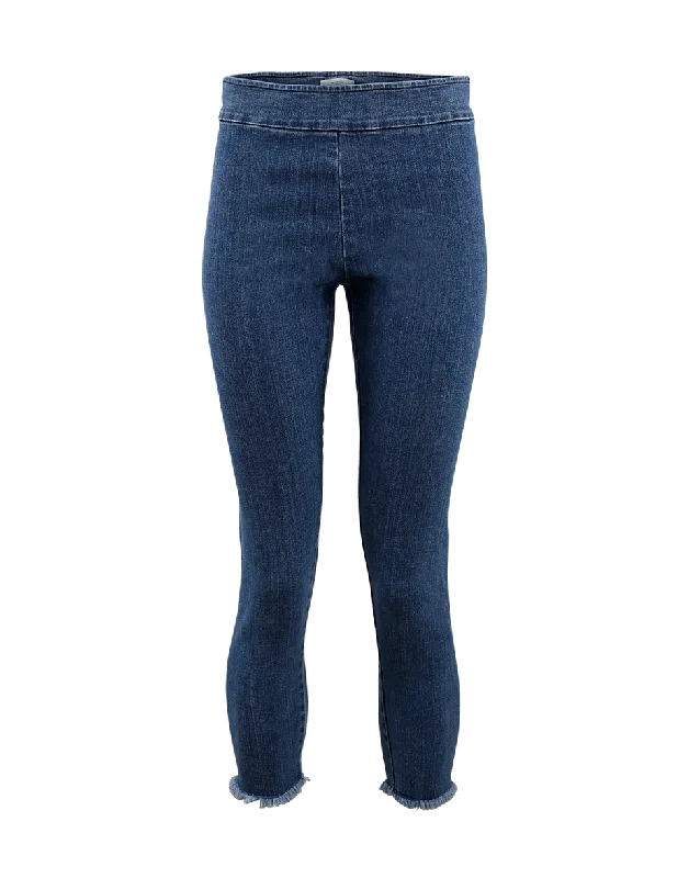 Pull On Ankle Pant Comfortable Denim Trousers