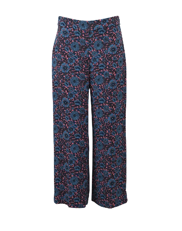 Lindsay Floral Pant Relaxed High-Waist Trousers