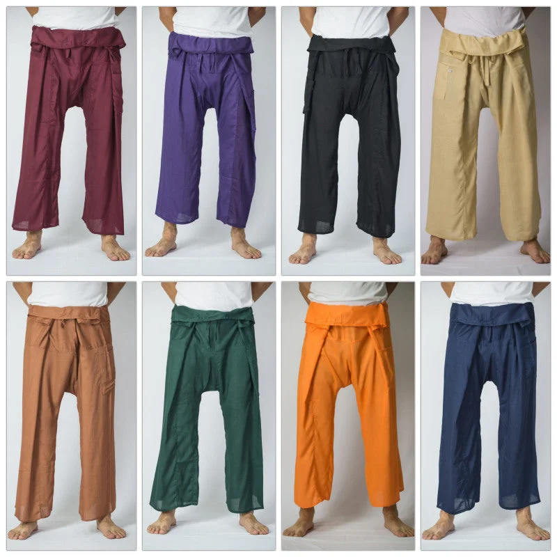 Assorted set of 5 Silky Soft Thai Fisherman Pants Comfy Athletic Pants