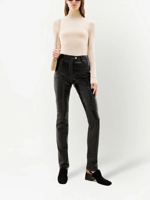 COURRÈGES - Women Reedition 5-pocket Vinyl Pants Lightweight Jogger Pants
