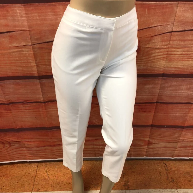 RUBY RD. WHITE DRESS PANTS SIZE 8 TCC Comfortable Pleated Pants
