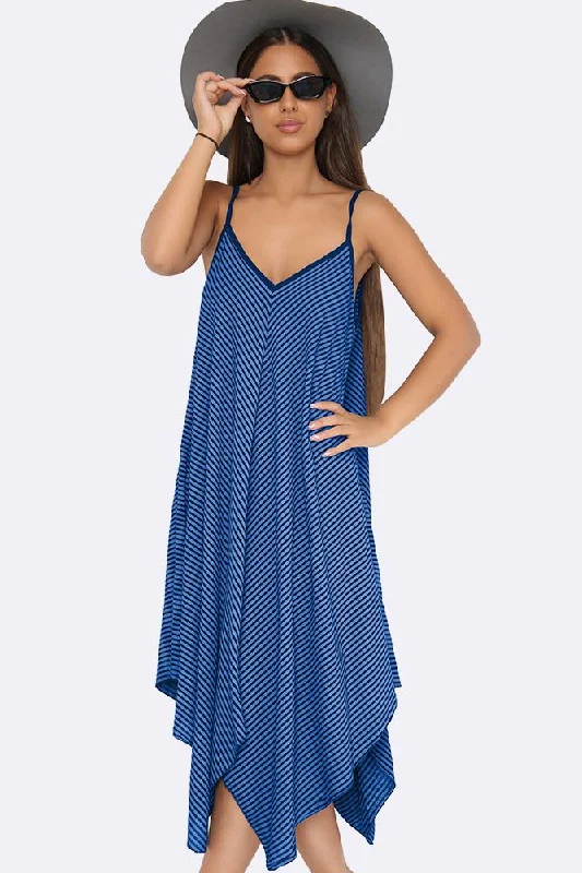 Pinstripe - Denim Blue
