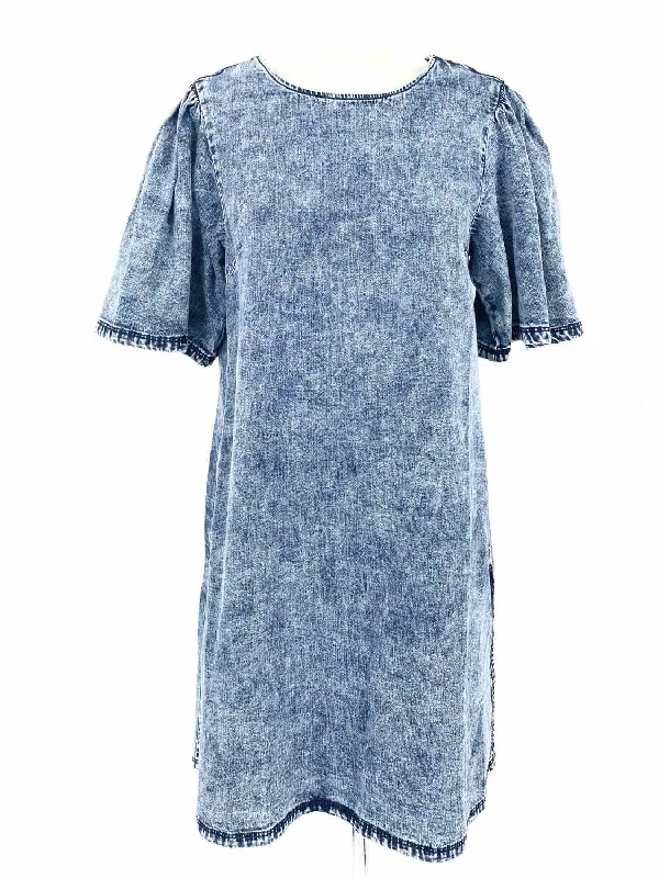 Armani Exchange Women's Denim T-shirt Cotton Size 4 Dress Chenille Blend Fleece Blend Nylon Blend