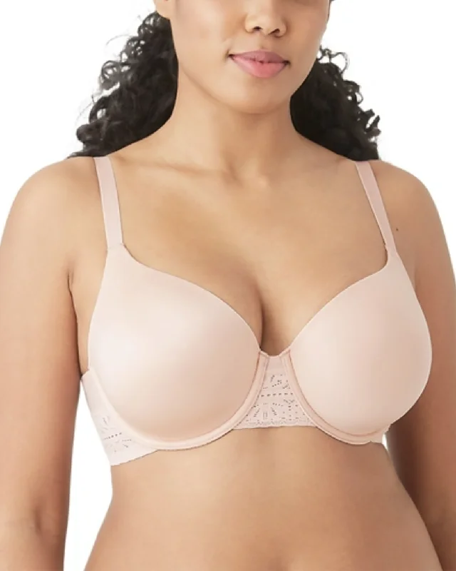 B. Tempt'd by Wacoal Future Foundations Underwire T-Shirt Bra with Lace (More colors available) - 953253 - Rose Smoke Terry Blend Velvet Blend Canvas Blend