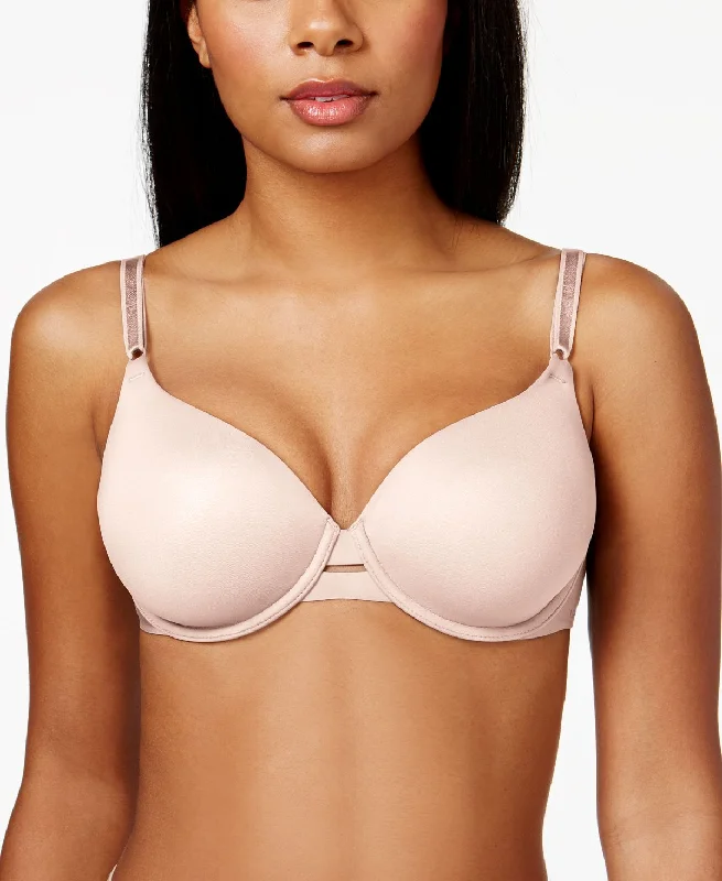 Calvin Klein Invisibles Full Coverage T-shirt Bra Qf1184 Bare- Nude 01 Cashmere Blend Cotton Blend Poly Blend