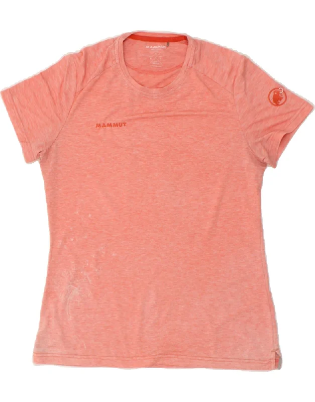 MAMMUT Womens Graphic T-Shirt Top UK 10 Small Pink Flecked Hooded Caped Shawl Collar MAMMUT Womens Graphic T-Shirt Top UK 10 Small Pink Flecked Hooded Caped Shawl Collar