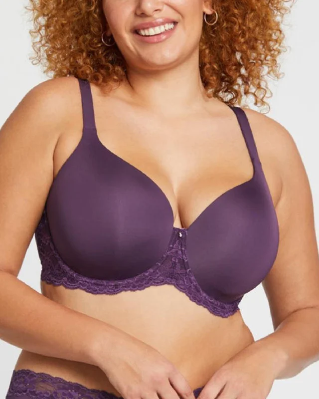Montelle Pure Plus Full Coverage T-Shirt Bra (More colors available) - 9320 - Pinot Solid Print Embellished