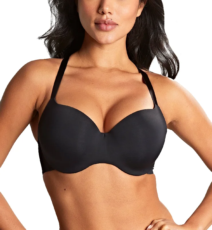 Panache 365 Molded Underwire T-Shirt Bra (10905) - Black Zippered Front Buttoned Front Snap Front