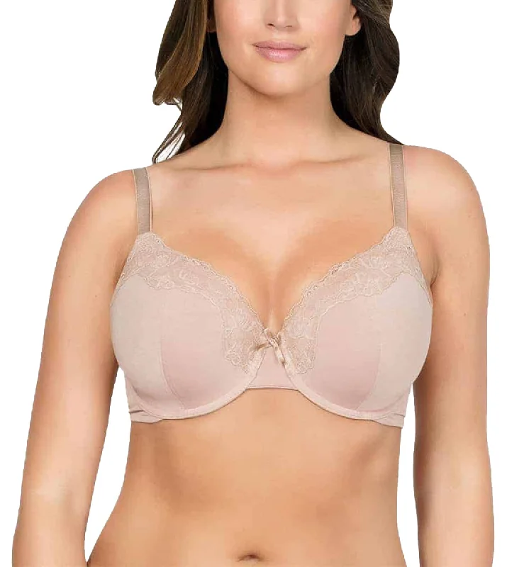 Parfait Tess Modal T-Shirt Plunge Underwire Bra (P50212) - Bare Cotton Fabric Linen Fabric Terry Fabric