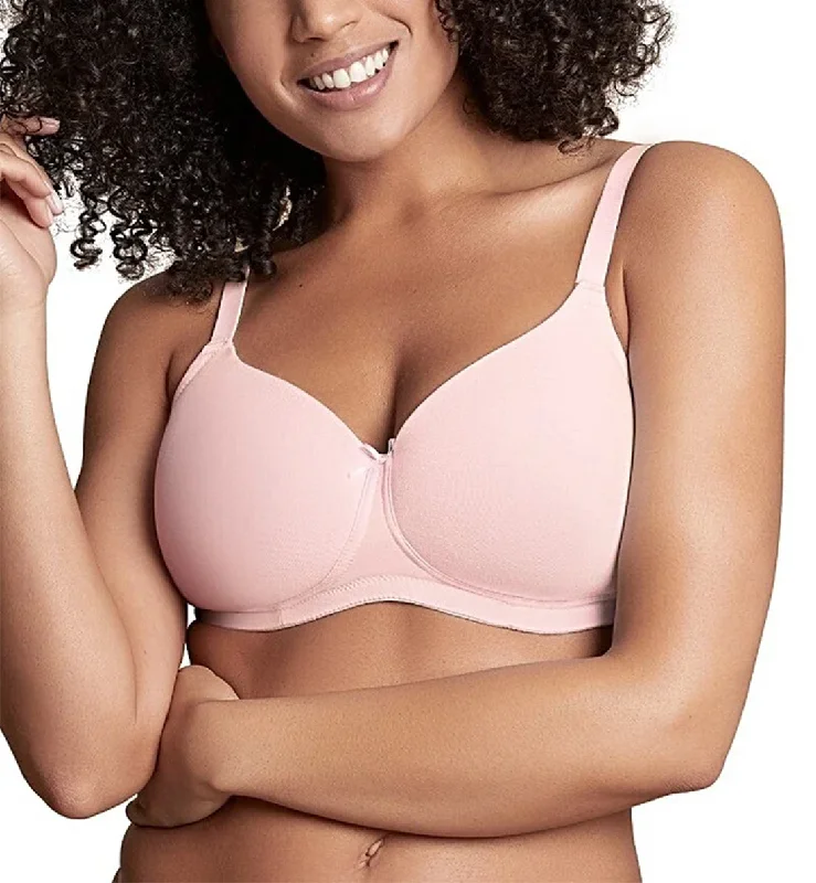 Royce Skyla Non-wire Convertible Molded T-Shirt Bra (8022) - Pink Rose Spandex Blend Rayon Blend Denim Blend