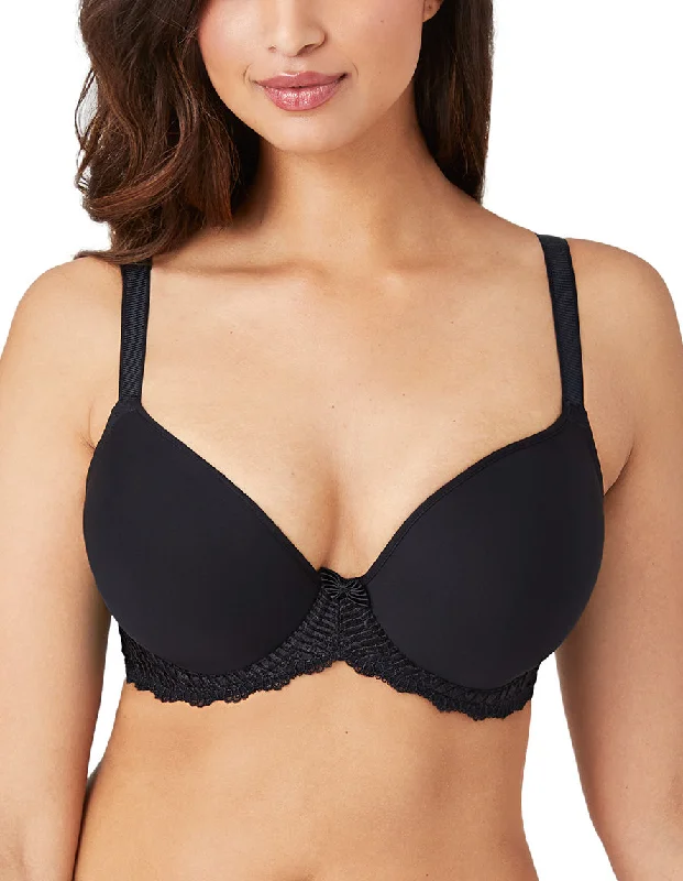 Wacoal La Femme T-Shirt Bra (More colors available) - 853117 - Black Chenille Fabric Brocade Fabric Lace Fabric