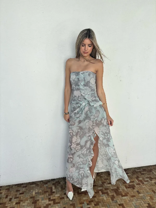 Zabelle Strapless Dress - Moonshadow
