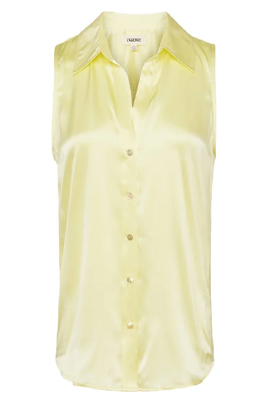 Emmy Blouse - Yellow Sorbet Casual Button Blouse