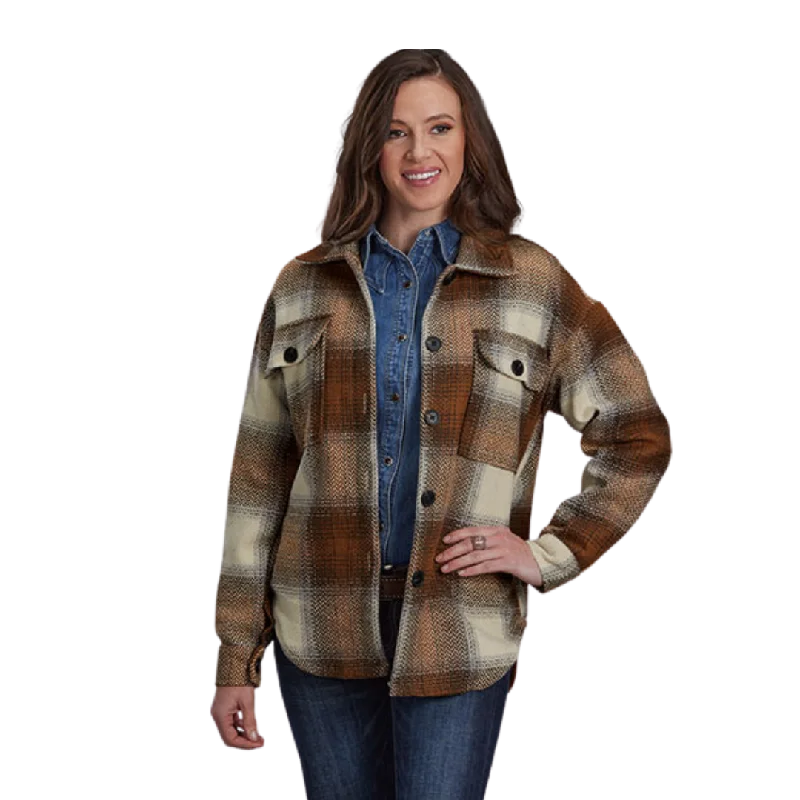Roper Women's Brown Scale Plaid Flannel Shirt Jacket Plaid Jacket Tartan Jacket Houndstooth Jacket Roper Women's Brown Scale Plaid Flannel Shirt Jacket Plaid Jacket Tartan Jacket Houndstooth Jacket