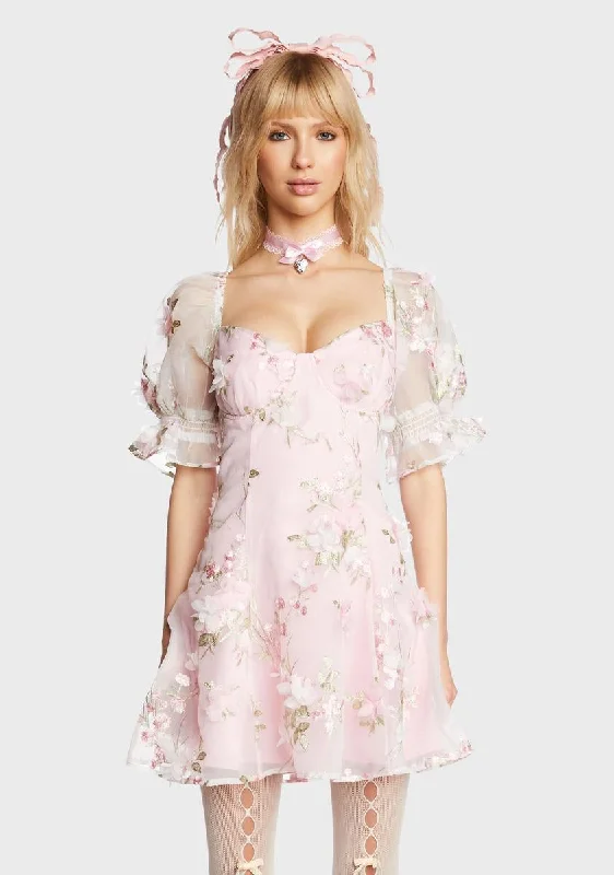 Baby Sweetheart Portrait Mini Dress Comfortable Wrap Mini Dress