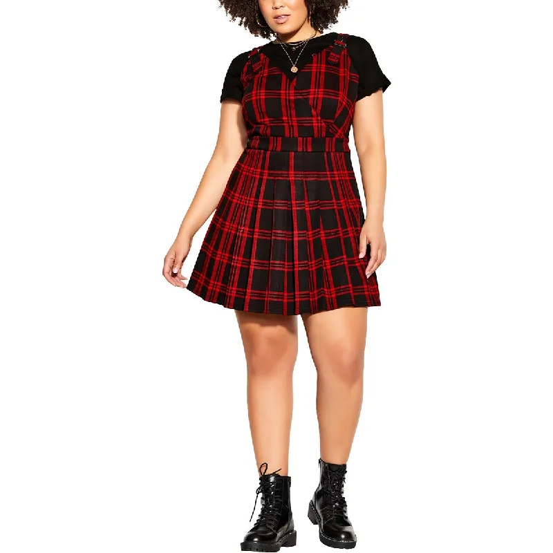 Womens Pintuck M Mini Dress Trendy Off-Shoulder Dress Mini