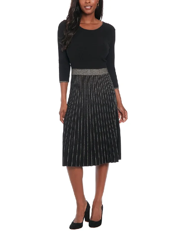 London Times Mini Dress Stylish Puff Sleeve Mini Dress