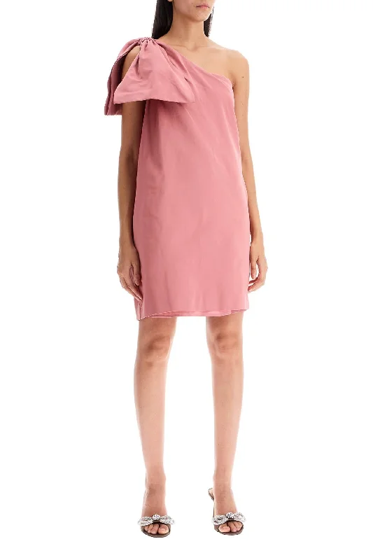 Max Mara Studio One-Shoulder Mini Dress In Chic Puff Sleeve Mini Dress