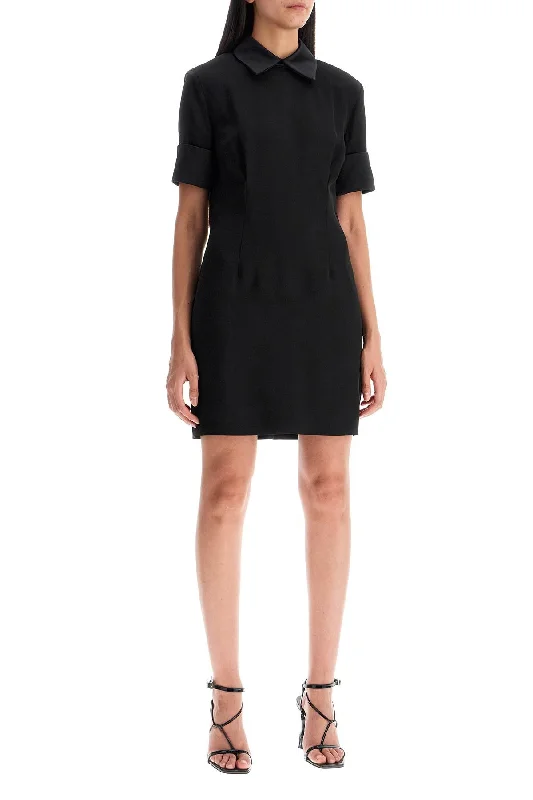 Sportmax Short-Sleeved Mini Dress Cozy Cotton Mini Dress
