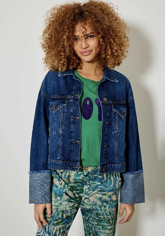 Jacket 42512vinci Medium-Blue Print Jacket Jacquard Jacket Patchwork Jacket