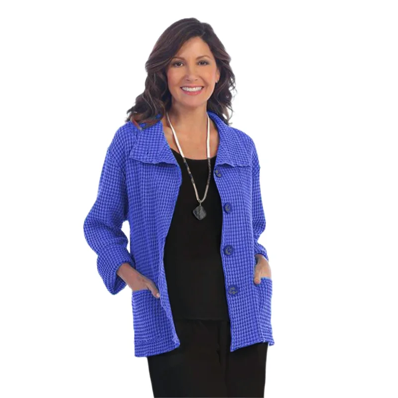 Focus Fashion Waffle Jacket in Violet - C602-VIO - Size L Only! Print Jacket Jacquard Jacket Patchwork Jacket Focus Fashion Waffle Jacket in Violet - C602-VIO - Size L Only! Print Jacket Jacquard Jacket Patchwork Jacket