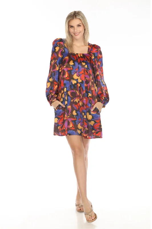 Johnny Was Jade Blooms Floral Silk Mini Dress L37323 Chic Halter Mini Dress