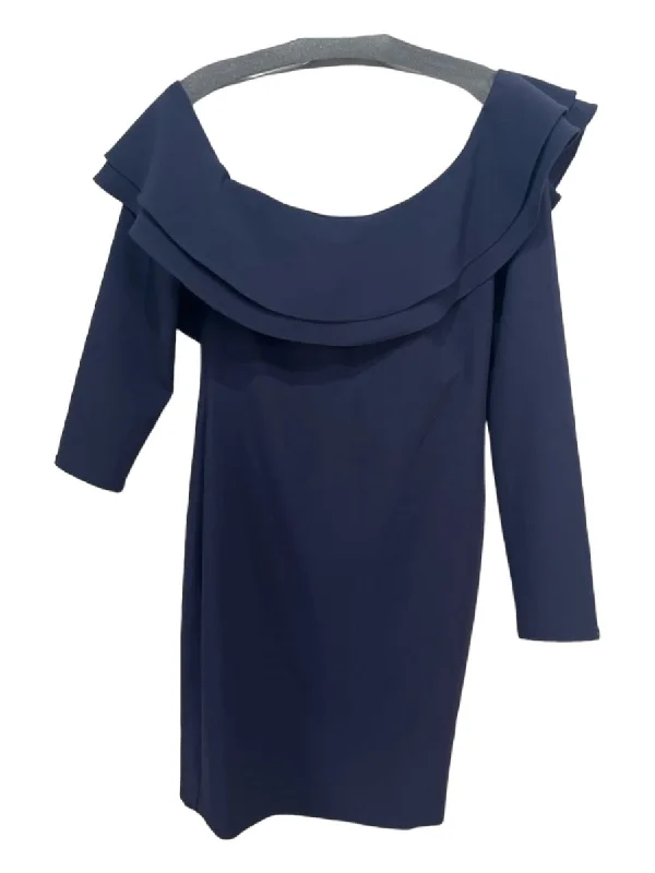 Likely Size 10 Navy Polyester Blend Off Shoulder Long Sleeve Mini Dress Classic Floral Mini Dress Likely Size 10 Navy Polyester Blend Off Shoulder Long Sleeve Mini Dress Classic Floral Mini Dress