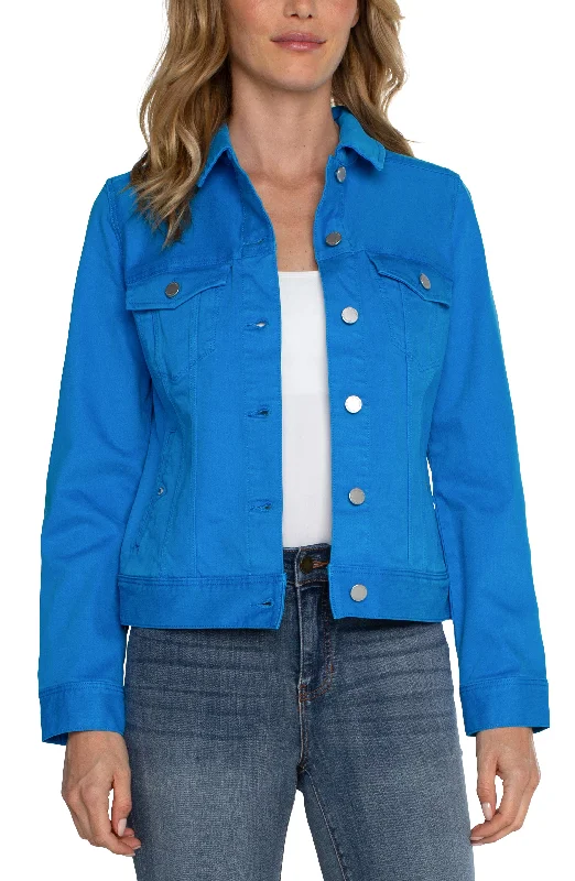 Liverpool Classic Jean Jacket (Diva Blue) Striped Jacket Polka Dot Jacket Floral Jacket Liverpool Classic Jean Jacket (Diva Blue) Striped Jacket Polka Dot Jacket Floral Jacket