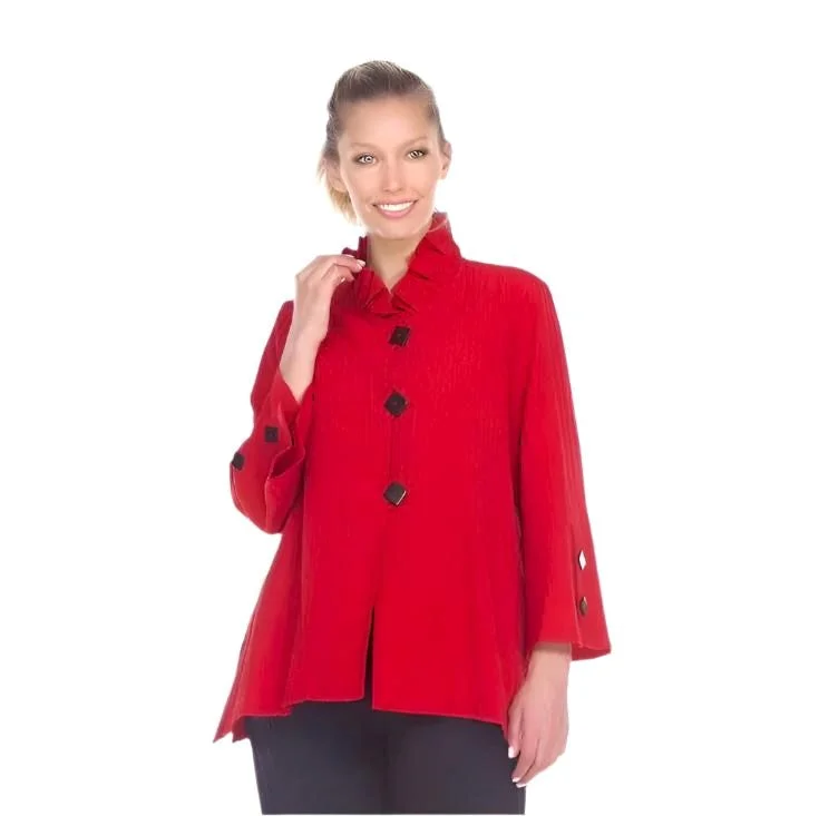 Moonlight by Y&S Ruffle Collar Jacket in Red - 2449-NP-RD Striped Jacket Polka Dot Jacket Floral Jacket Moonlight by Y&S Ruffle Collar Jacket in Red - 2449-NP-RD Striped Jacket Polka Dot Jacket Floral Jacket