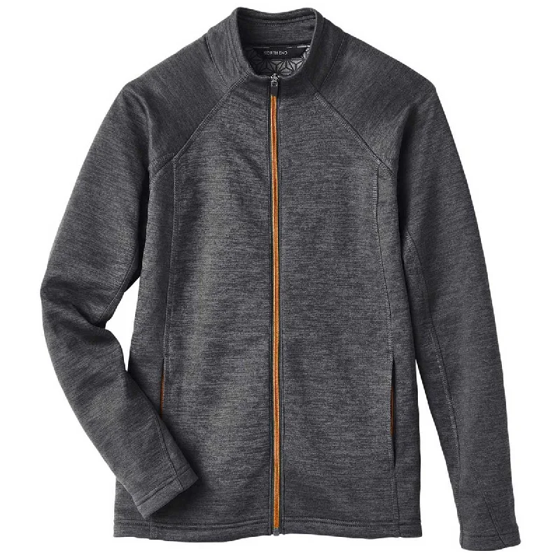 North End Women's Black Heather/Orange Soda Flux 2.0 Full-Zip Jacket Fitted Jacket Loose Jacket Oversized Jacket North End Women's Black Heather/Orange Soda Flux 2.0 Full-Zip Jacket Fitted Jacket Loose Jacket Oversized Jacket