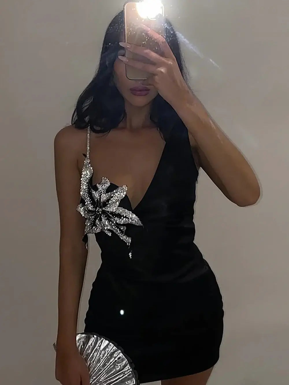 Orchid Asymmetric Bandage Mini Dress Fashionable Summer Mini Dress