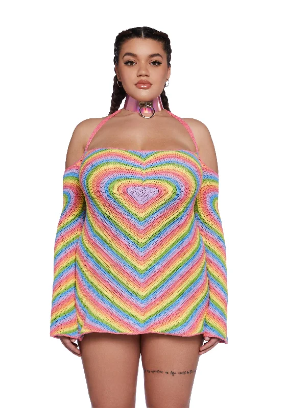 Plus Dancing In Colors Mini Dress Elegant Silk Mini Dress