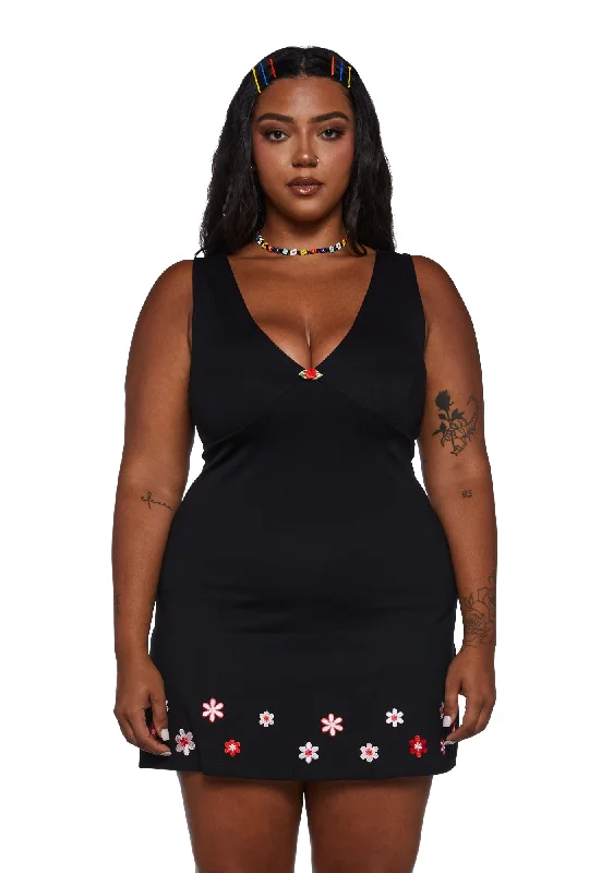 Plus So Yesterday Mini Dress Fashionable Off-Shoulder Mini Dress