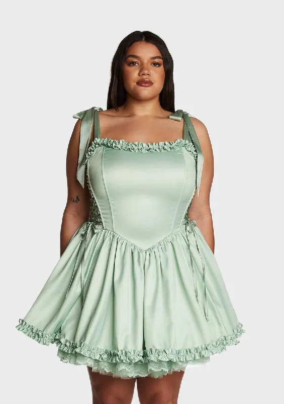 Plus The Secret Garden Mini Dress Comfortable Casual Mini Dress