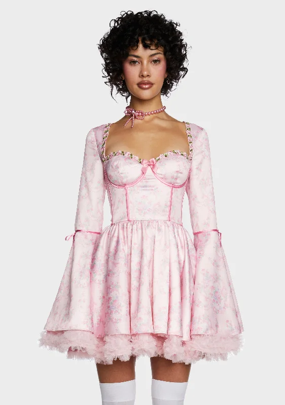 Scandal Sheet Mini Dress - Pink Comfortable Fit-and-Flare Mini Dress