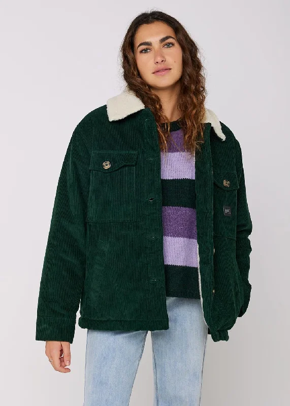 Sisstrevolution Loewy Oversized Jacket - North green Welt Pockets Slit Pockets Flap Pockets