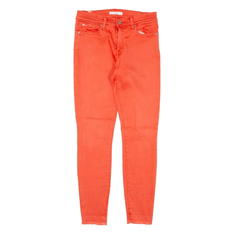 7 FOR ALL MANKIND Jeans Pink Denim Slim Skinny Womens W27 L26 Comfortable Full-Length Denim Jeans 7 FOR ALL MANKIND Jeans Pink Denim Slim Skinny Womens W27 L26 Comfortable Full-Length Denim Jeans