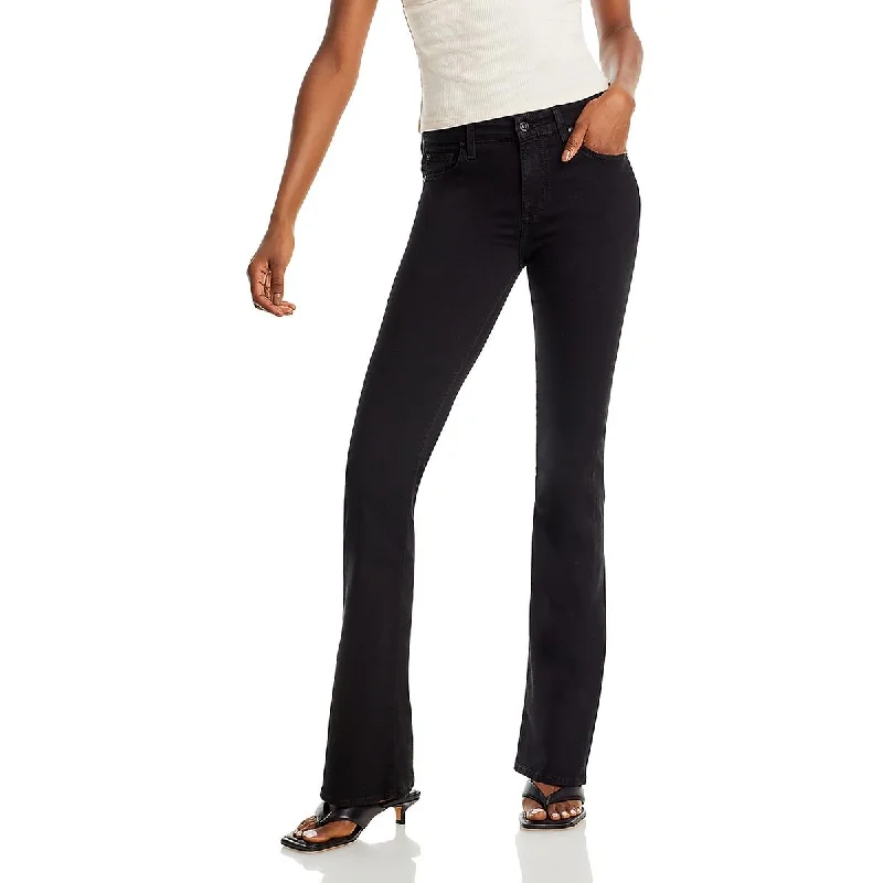 7 For All Mankind Womens Mid-Rise Stretch Bootcut Jeans Comfortable Ankle Jeans