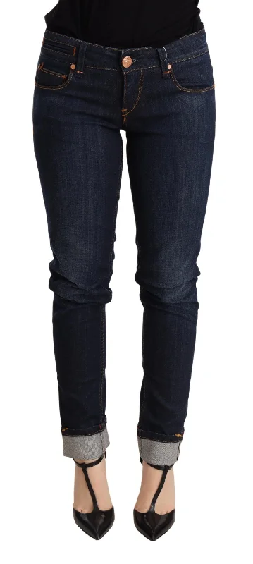 Acht Chic   Skinny Women's Jeans Fashionable Frayed Hem Denim
