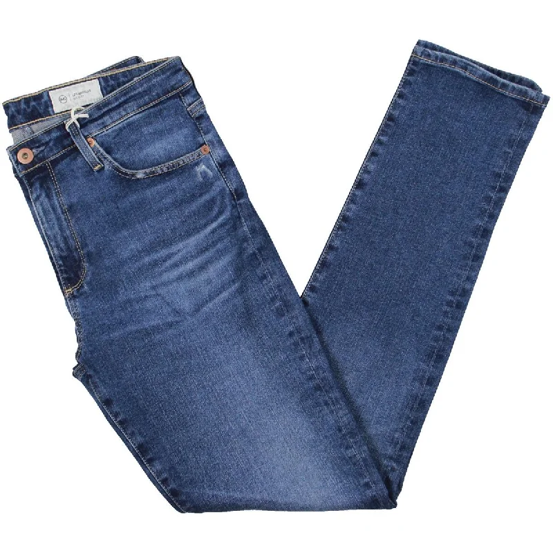 AG Adriano Goldschmied Womens High Rise Solid Ankle Jeans Comfortable Flare Leg Jeans