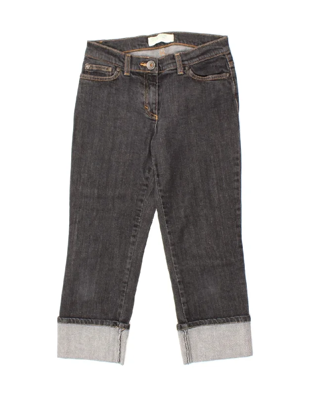 BENETTON Womens Capri Jeans IT 38 XS W25 L20 Grey Cotton Fashionable Bootcut Jeans