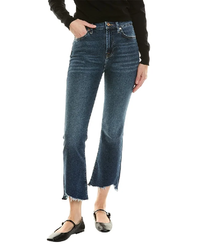 7 For All Mankind Deep Souil High-Rise Slim Kick Jean Casual High-Waisted Bootcut Jeans