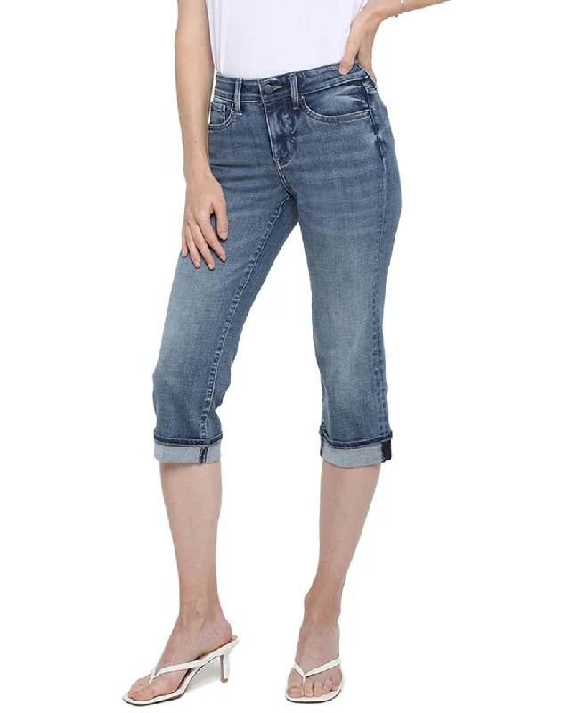 Nydj Petite Marilyn Rockie Crop Jean Trendy Acid Wash Skinny Jeans